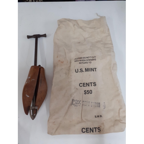 196 - A miscellaneous lot to include 2 Masonic aprons, a US Mint money bag, a Sound of Natural WM-308G mic... 