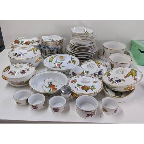 201 - A collection of Royal Worcester Evesham pattern dinnerware to include tureens, dinner plates and oth... 