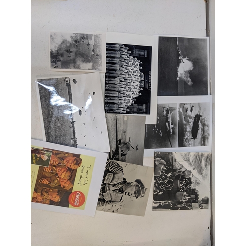 263 - Approximately, 50 black and white WWI WWII photographs including Eisenhower, Patton, Roosevelt, chil... 