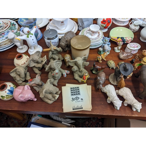 291 - Ceramics and glassware to include collectors plates, Beswick 993 Wren and Goebel figurines
Location:... 