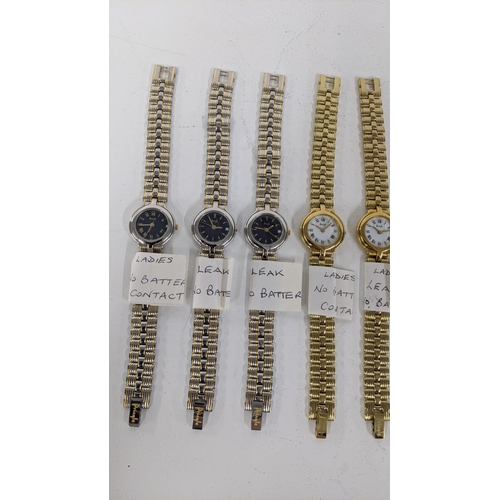 324 - Eighteen ladies Quartz Pringle wrist watches to include twelve with white faces and others
Location:... 