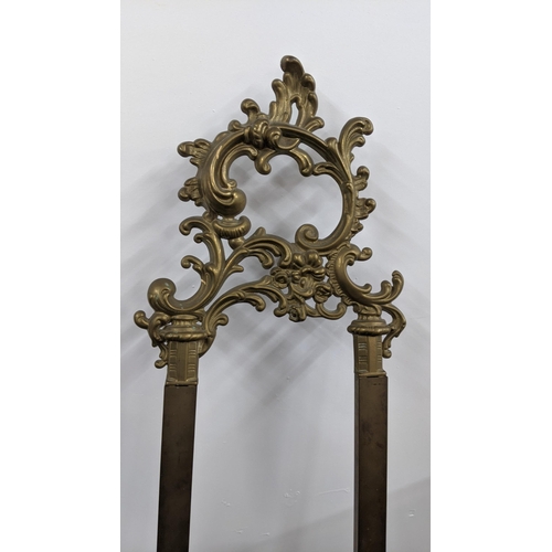 393 - A mixed lot to include a 20th century brass easel, together with a Georgian Chippingdale walnut mirr... 