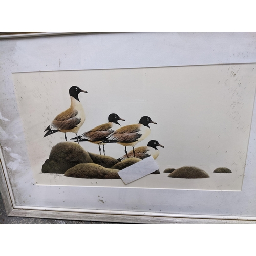 336 - Ray Thompson - Laughing Gulls, a signed limited edition print, 43/10, pair of Asian river landscape ... 