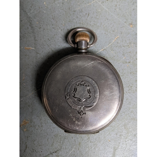 345 - An early 20th silver cased pocket watch in a Dennison case, Birmingham 1913 or 1938
Location: CAB 4