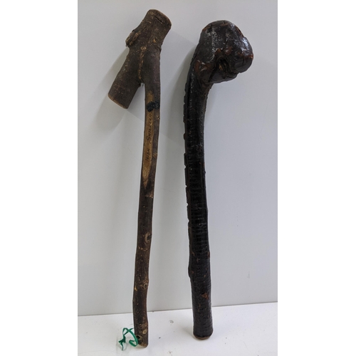 238 - Two late 19th/early 20th century Irish Shillelagh sticks Location: STAGE