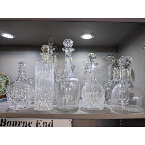 267 - Fourteen decanters, some cut glass and crystal examples, some with stoppers
Location: 4-1