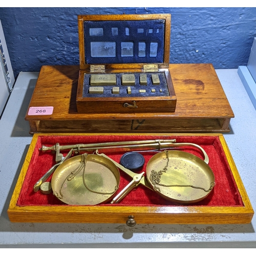 268 - A set of Post Office scales with a cased set of weights
Location: 3-3