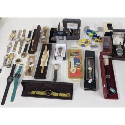 325 - A collection of mixed wrist watches to include Walt Disney Mickey Mouse watch, Jean Perret  Geneva, ... 