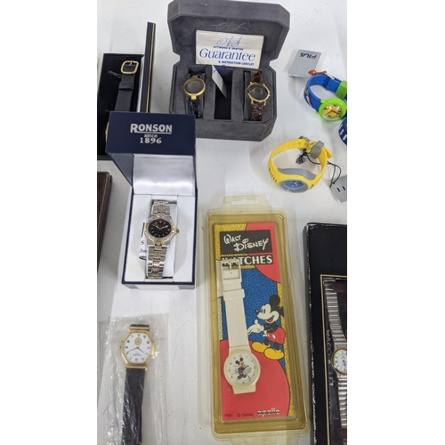 325 - A collection of mixed wrist watches to include Walt Disney Mickey Mouse watch, Jean Perret  Geneva, ... 