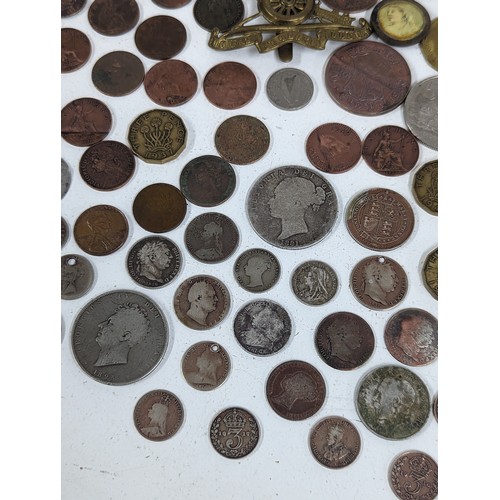 224 - World Coins - a collection comprising of George IV 1826 and Victoria 1881 Halfcrowns, George III Six... 