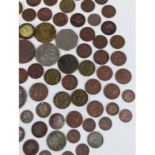 224 - World Coins - a collection comprising of George IV 1826 and Victoria 1881 Halfcrowns, George III Six... 