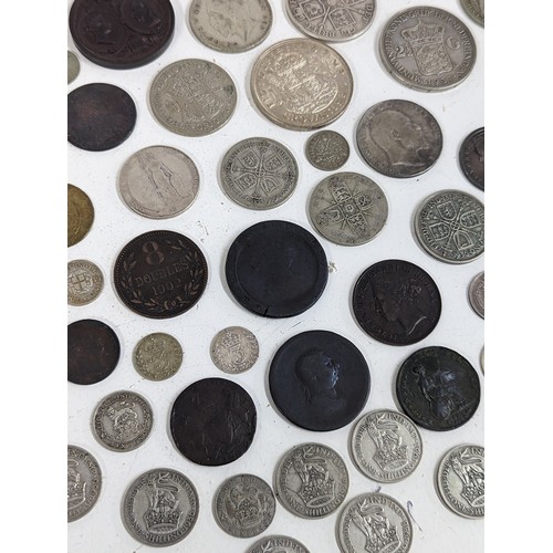 227 - British Silver and other Coins - a collection comprising of a 1849 'Godless' Florin, 1887 Halfcrown ... 