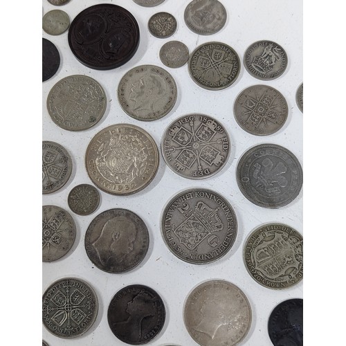 227 - British Silver and other Coins - a collection comprising of a 1849 'Godless' Florin, 1887 Halfcrown ... 