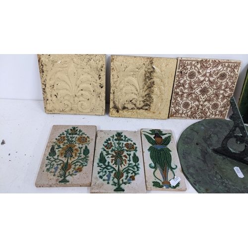 209 - A selection of late 19th/early 20th century wall tiles to include a Minton example together with a s... 