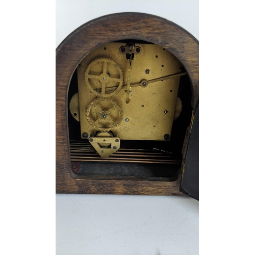 404 - A mixed lot to include a Neapolitan style hat clock, a Sunburst wall clock, two barometers and one o... 