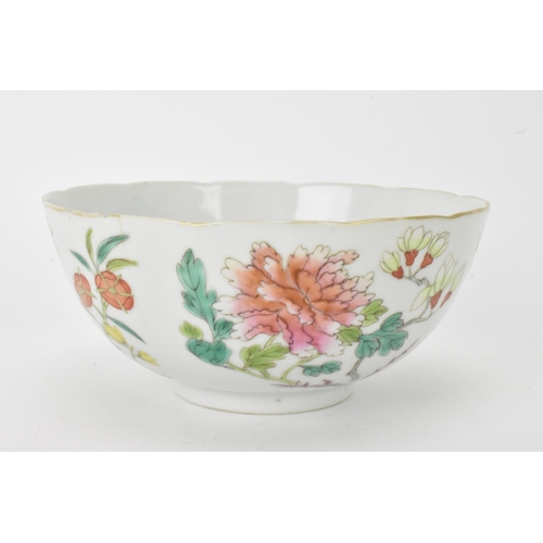 14 - A Chinese Famille Rose bowl with Daoguang mark, late 19th/20th century, having a slightly tapered fo... 