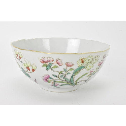 14 - A Chinese Famille Rose bowl with Daoguang mark, late 19th/20th century, having a slightly tapered fo... 