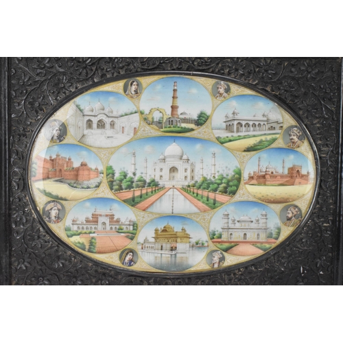 24 - ***THIS LOT HAS BEEN WITHDRAWN**
A late 19th century Indian watercolour on ivory, the oval ivory pan... 