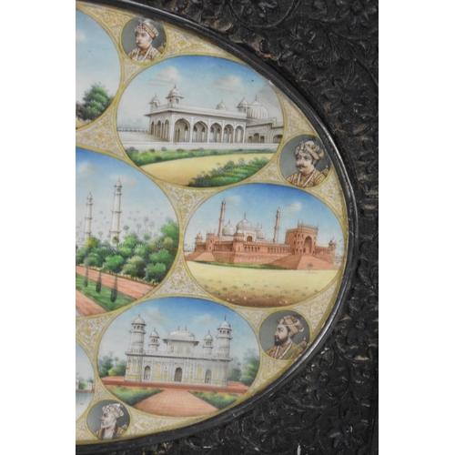 24 - ***THIS LOT HAS BEEN WITHDRAWN**
A late 19th century Indian watercolour on ivory, the oval ivory pan... 