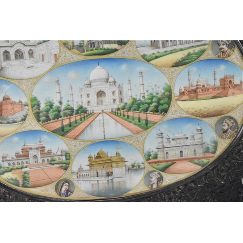 24 - ***THIS LOT HAS BEEN WITHDRAWN**
A late 19th century Indian watercolour on ivory, the oval ivory pan... 