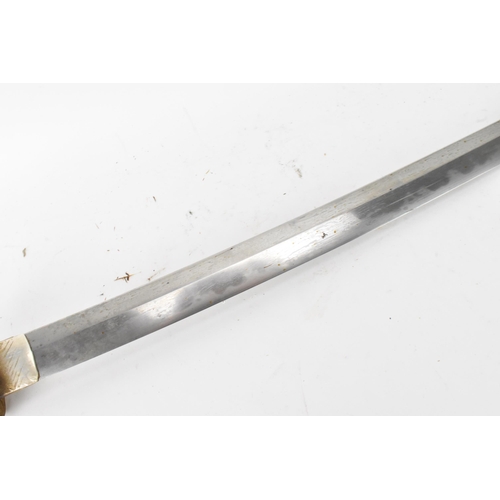 67 - A Japanese WWII Shin-Gunto neo army officers sword, circa 1937-45, the blade inscribed Kio Nobukuni ... 