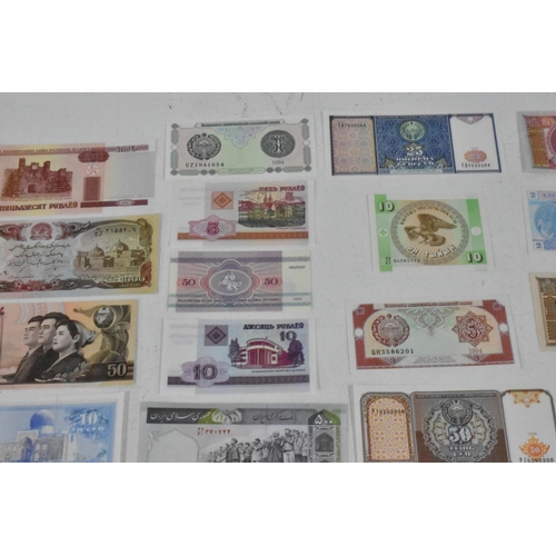 48 - Mixed World Banknotes - A collection of mixed banknotes to include Mongolia 20 Tugrik and others, Af... 