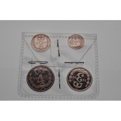 61 - Re-Strike/Fantasy Coinage - dated 1936 Edward VIII Silver Maundy Pattern Proof Set, comprising of 4d... 