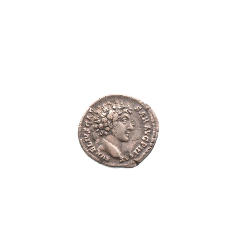 75 - Roman Empire - Antonius Pius (AD 138-161) and Marcus Aurelius (as Caesar), Denarius, Obv. Laureate h... 