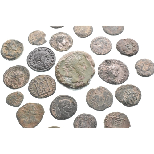 80 - Roman Empire - Mixed denominations and metals, to include Marcus Aurelius Sestertius, late Roman Bro... 