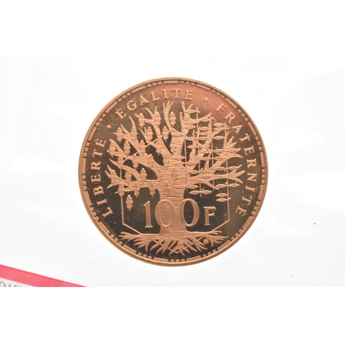 94 - France - 	Fifth Republic (1958-date), 1982 100 Francs Panthéon, 22ct Gold Piedfort issue, approx 53.... 