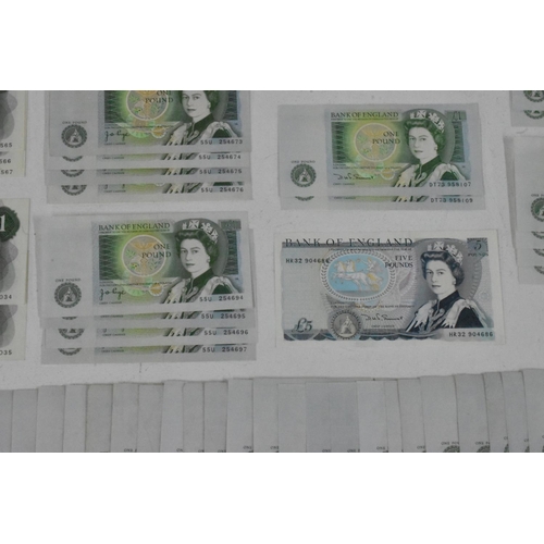 98 - Banknotes - A large collection of mostly Elizabeth II banknotes to include batches running sequence,... 