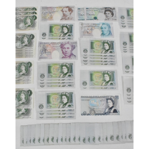 98 - Banknotes - A large collection of mostly Elizabeth II banknotes to include batches running sequence,... 