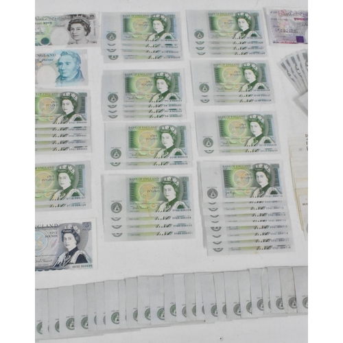 98 - Banknotes - A large collection of mostly Elizabeth II banknotes to include batches running sequence,... 