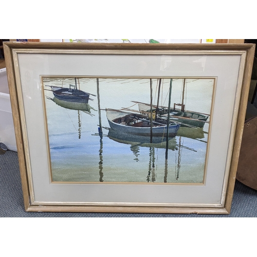 90 - Bernard Parker - a watercolour depicting moored fishing boats, 55.5cm x 38cm framed
Location: A1B
If... 