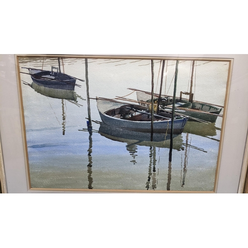 90 - Bernard Parker - a watercolour depicting moored fishing boats, 55.5cm x 38cm framed
Location: A1B
If... 