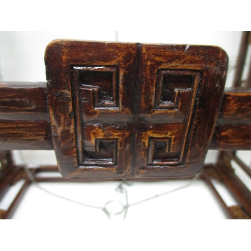 428 - A pair of 19th century Chinese tielimu and boxwood hanging lanterns, carved and fretworked with span... 