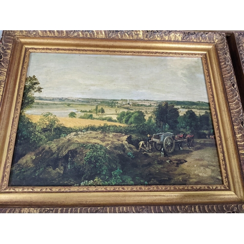 436 - A mixed lot of framed pictures to include an oil on canvas of a French street scene by W Kirby, Cons... 