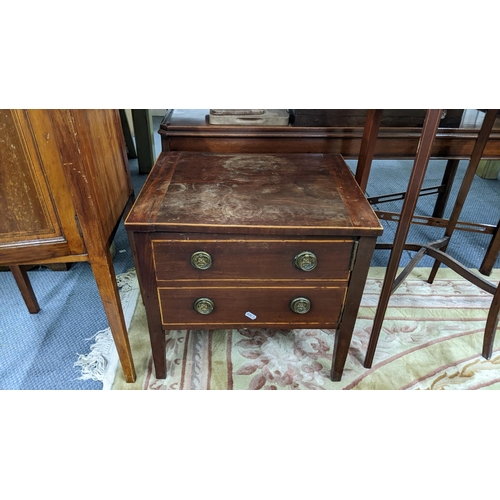 78 - Mixed early 20th century furniture to include two pot cupboards and an occasional table
Location: RA... 