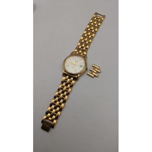 79 - A Rotary Anniversary gents quartz gold plated watch
Location: CAB 3
If there is no condition report,... 