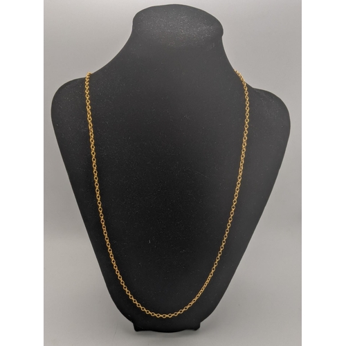 A 18ct gold chain necklace 64cm L, 7.3g
Location:
