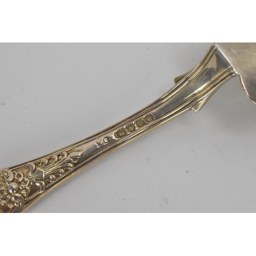 11 - A William IV silver fish slice, makers marks possibly for William Brown, hallmarked London 1834, in ... 