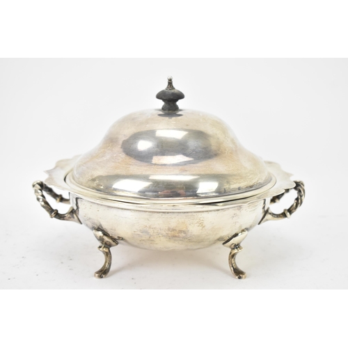 119 - An Edwardian silver lidded serving bowl by The Alexander Clark Manufacturing Co, hallmarked Birmingh... 