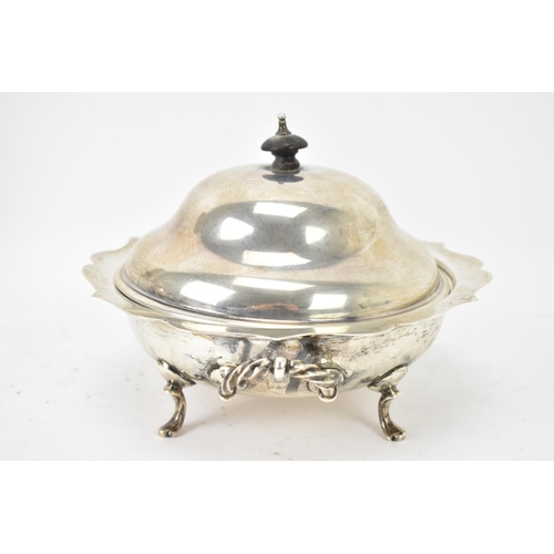 119 - An Edwardian silver lidded serving bowl by The Alexander Clark Manufacturing Co, hallmarked Birmingh... 