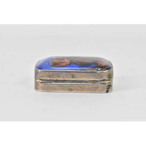 121 - A George III silver vinaigrette by Joseph Willmore, hallmarked Birmingham 1810, the lid inset with a... 