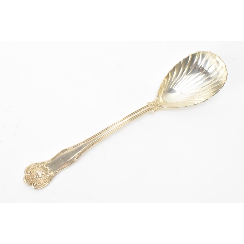 13 - A Victorian silver serving spoon hallmarked London 1892, together with a silver ladle hallmarked Gla... 