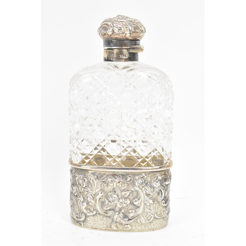 252 - A late Victorian silver and cut glass hip flask, by Drew & Sons (Samuel Summers Drew & Ernest Drew),... 