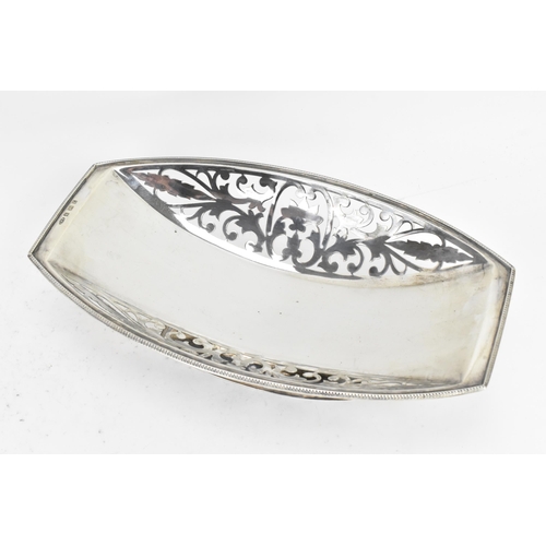 253 - A George V silver rectangular bowl, by John Price Hunt, hallmarked Birmingham 1934, having an egg an... 