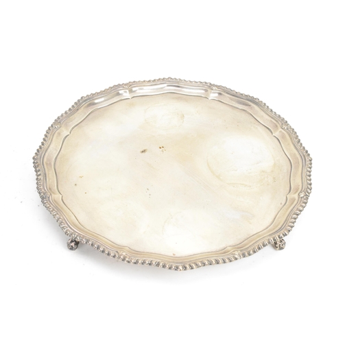 275 - A George VI silver tray, by Barker Brothers Silver Ltd, hallmarked Birmingham 1937, having a shaped ... 