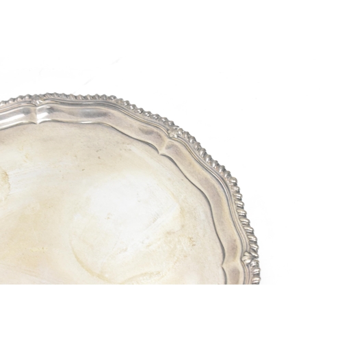 275 - A George VI silver tray, by Barker Brothers Silver Ltd, hallmarked Birmingham 1937, having a shaped ... 