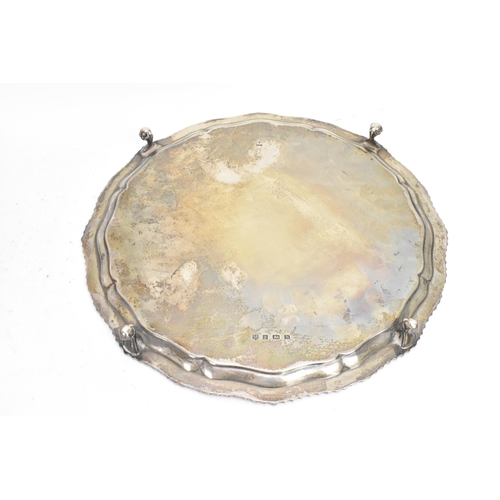 275 - A George VI silver tray, by Barker Brothers Silver Ltd, hallmarked Birmingham 1937, having a shaped ... 